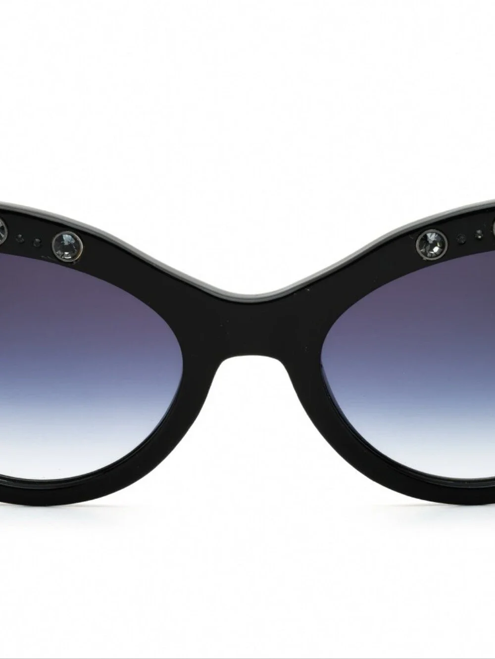 NWT GU00163 Cat eye with rhinestones. Includes case. Size 54